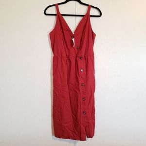 Maurices Linen Blend Button Front Dress